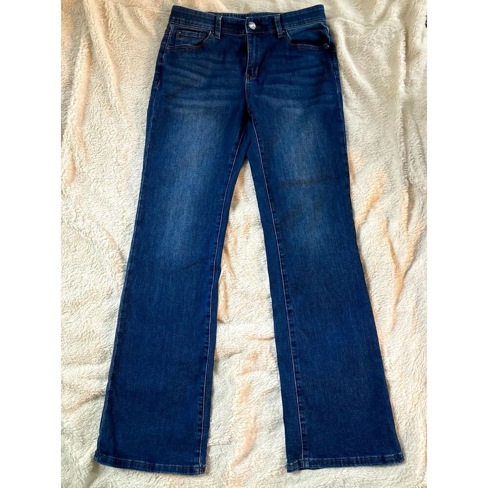 Lincoln Outfitters Bootcut Women's Comfort Flex Denim Jeans 10 Casual Dark Fade